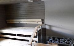 Sauna fits up to 8 people